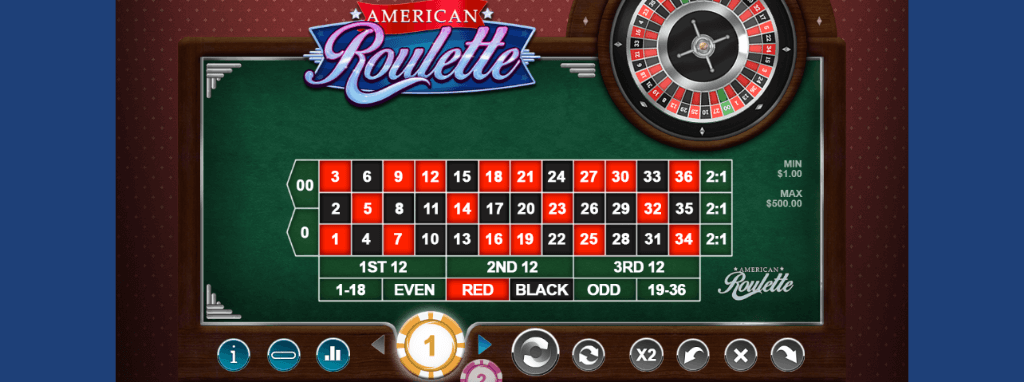 american roulette  table Layout